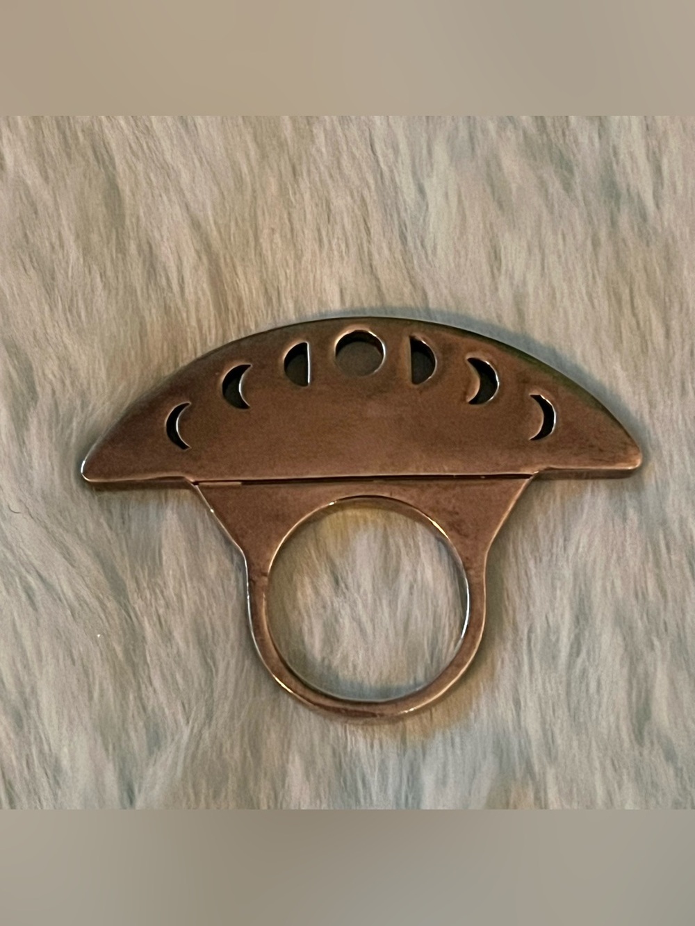 Pamela Love silvertone moon phase ring 5.5